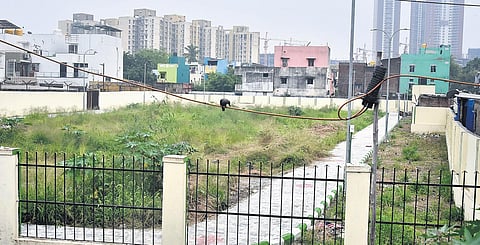 The ground on OSR land in Polleri Amman Street | P Ravikumar