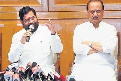 Chief Minister Eknath Shinde (L) and Deputy Chief Minister Ajit Pawar | File photo