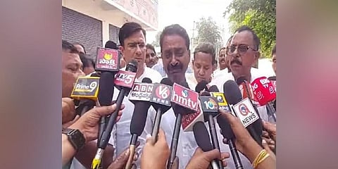 A teary-eyed Patel Ramesh Reddy announces withdrawal of his nomination papers