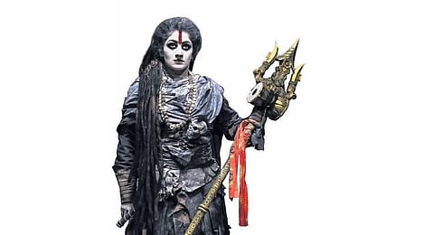 A still from Bhairadevi starring actor Radhika Kumaraswamy.