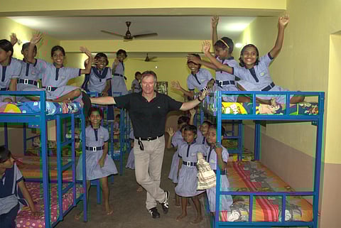 Steve Waugh's donation ensures the children get involved with tertiary study and vocational training and later get placements in various sectors. (Photo | Udayan)