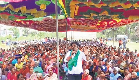 The farmers were protesting against the government’s proposed acquisition of agri wetlands for leasing to SIPCOT and other private industries | Express