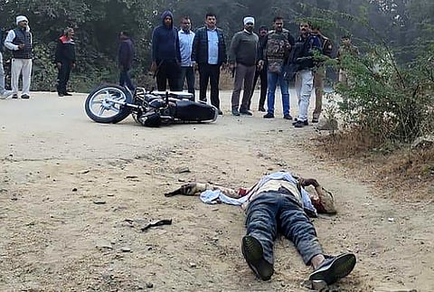 Rashid Kalia was shot during an encounter with UP STF and Police, in Jhansi (Photo | PTI)