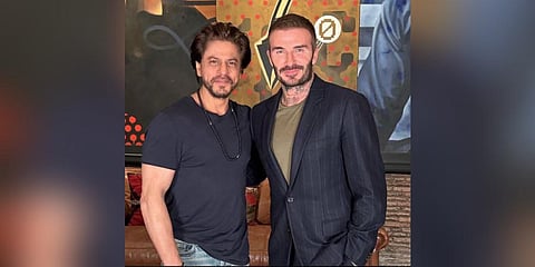 Shah Rukh Khan and David Beckham (Photo | Twitter)
