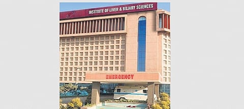A view of the Delhi government-run Institute of Liver and Biliary Sciences (ILBS.