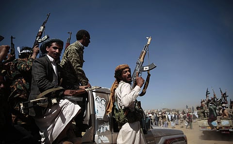 File image shows of Houthi militants. (Photo| AP)