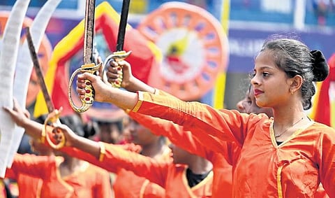 The children actively participated in the cultural programmes