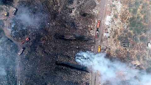 Coimbatore Corporation's Vellalore dump yard. (Photo | Special Arrangement)