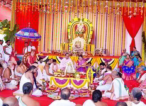 Chief Minister K Chandrasekhar Rao performs Rajasyamala Yagam in Erravalli