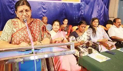 Kerala Women’s Commission chairperson P Sathidevi inaugurating the premarital and postmarital counselling at Neyyattinkara in Thiruvananthapuram on Sunday.