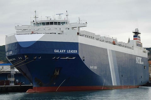 The Galaxy Leader ship that was hijacked by Yemen's Houthi rebels. (File photo | AP)