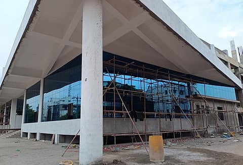 A commercial complex in Puthur, being built under the Smart Cities Mission, nearing completion. (Photo | MK Ashok Kumar, EPS)