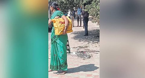 The spot on the footpath near Hope Farm Junction