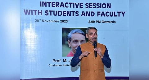 University Grants Commission chairman Prof. M Jagadesh Kumar