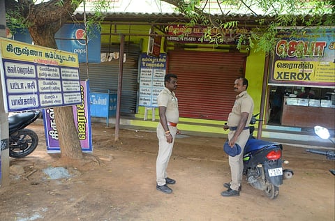 Nanguneri police rushed to the reporter's computer centre where the incident happened. (Photo | V Karthikalagu)