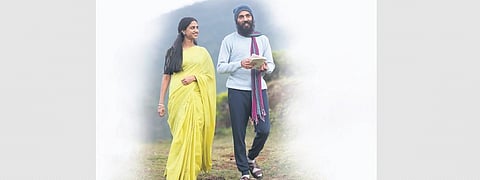 A still from the film 'Swati Muthina Male Haniye'
