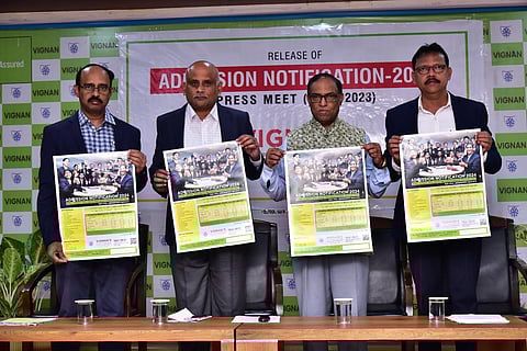 Dean of Admissions, Dr KV Krishna Kishore announced applications for the test can be obtained at Vignan institutes and offices in various locations