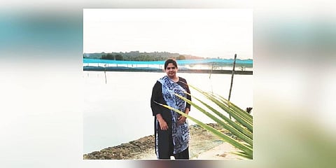 Sandhya at her fish farm ‘Kandal Theeram’ on Munroe island in Kollam