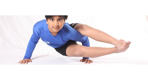 Ishwar Sharma, 13-year-old Indian-origin Yoga prodigy (Twitter)