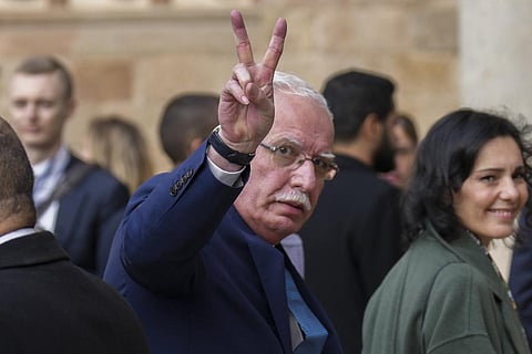 Palestinian Foreign Minister Riad al-Malki in Barcelona. (Photo | AP)