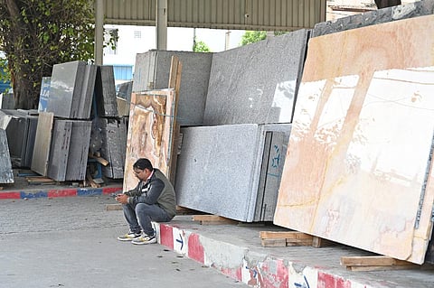 Karnataka’s annual granite exports of Rs 2,000 cr dipped by 50% in the last 2 financial years. (Photo | Nagaraja Gadekal, EPS)