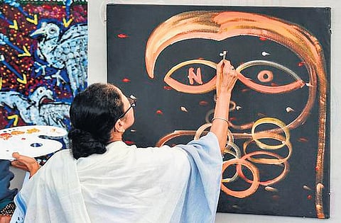 Mamata Banerjee’s penchant for painting has often managed to court controversy.