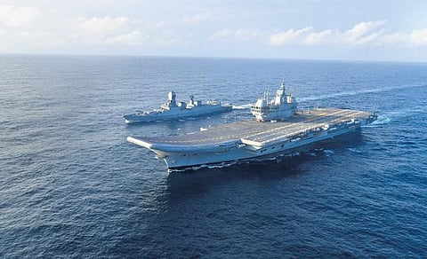 India's first indigenous aircraft carrier INS Vikrant (Photo | PIB)