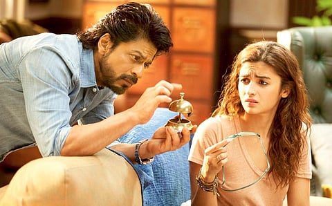 A still from Gauri Shinde's Dear Zindagi starring Shah Rukh Khan and Alia Bhatt. (Photo | IMDb)