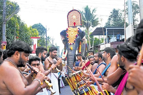 Irinjadappilly Raman during ‘Kodakara Shashti’