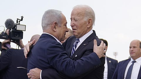 File photo of President Joe Biden with Israeli Prime Minister Benjamin Netanyahu