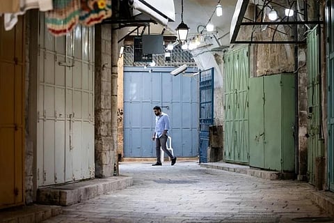 The normally teeming streets of Jerusalem's Old City have been emptied by the war in Gaza. (Photo | AFP)