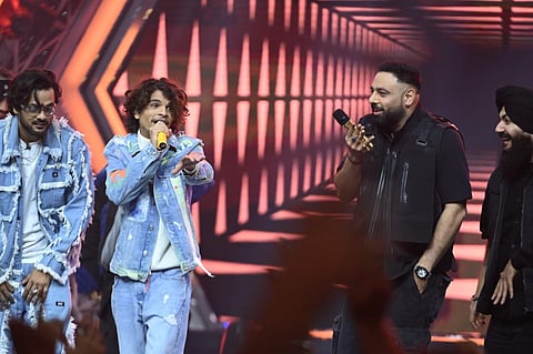 Kayden Sharma with Badshah on the show.