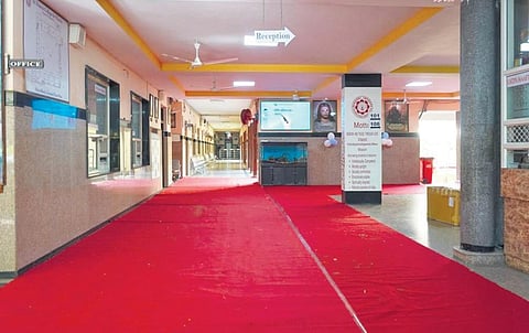 The women-managed polling station at St Francis College For Women at Begumpet, Hyderabad, has been decked up for the elections on Thursday