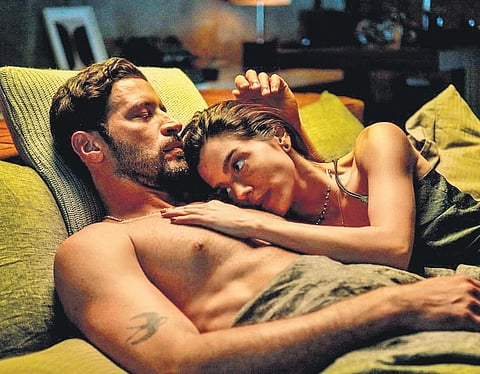 A scene from the movie 'Burning Betrayal'