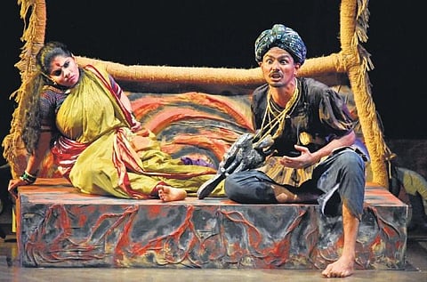 A still from the play Huliya Neralu