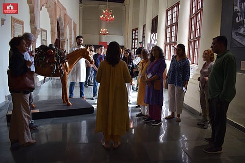 Visitors at the The Partition Museum in Delhi