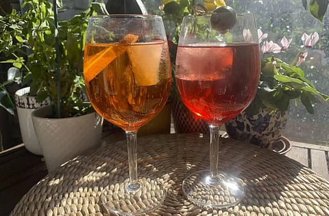Spritz a wine-based cocktail that originated in 19th century Italy and in its modern form consists of prosecco, digestive bitters and soda water. (File Photo | AP)