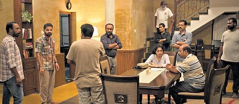 A still from the movie Aattam.