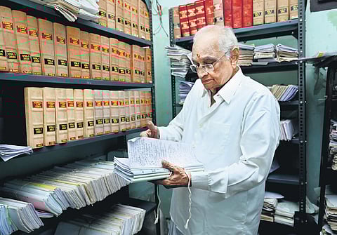 PB Menon in his office