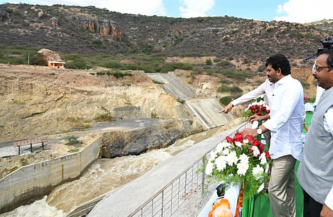 Chief Minister YS Jagan Mohan Reddy on Thursday dedicated Tunnel 2 of the Owk project on Thursday. Express