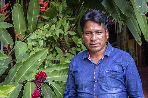 FILE - This portrait provided by the Forest Peoples Programme shows Indigenous Kichwa tribal leader Quinto Inuma Alvarado in Tarapoto, Peru, on Oct. 11, 2019. (Photo | AP)