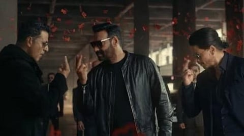 Akshay Kumar, Ajay Devgn and Shah Rukh Khan in the gutka ad.