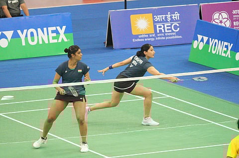 Indian badminton pair Tanisha Crasto and Ashwini Ponnappa. (Photo | BAI Media X)