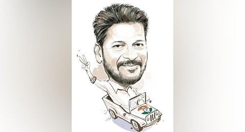A. Revanth Reddy ( Illustration by Sourav Roy)
