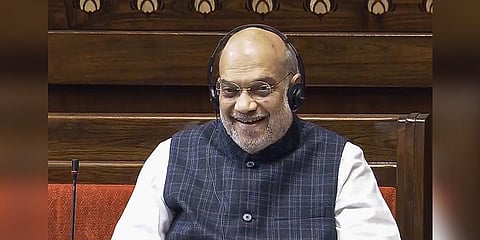Union Home Minister Amit Shah in the Rajya Sabha during the Winter session of Parliament. (Photo | PTI)
