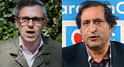 Omar Abdullah, Sajad Lone (PTI)
