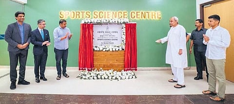Chief Minister Naveen Patnaik inaugurating India’s largest sports science centre at Kalinga Stadium