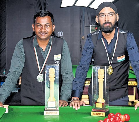 Malkeet Singh beat Pandurangaiah to become the National 6-red snooker men’s champion | D Sampath Kumar