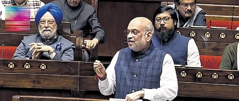 Home Minister Amit Shah during the Winter session of Parliament on Monday | PTI