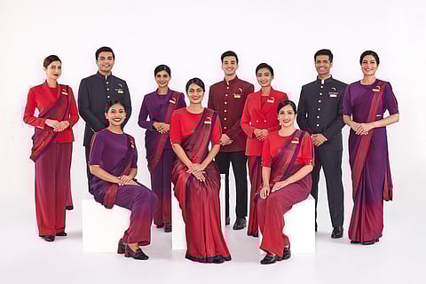 The new uniform for Air India cabin crew